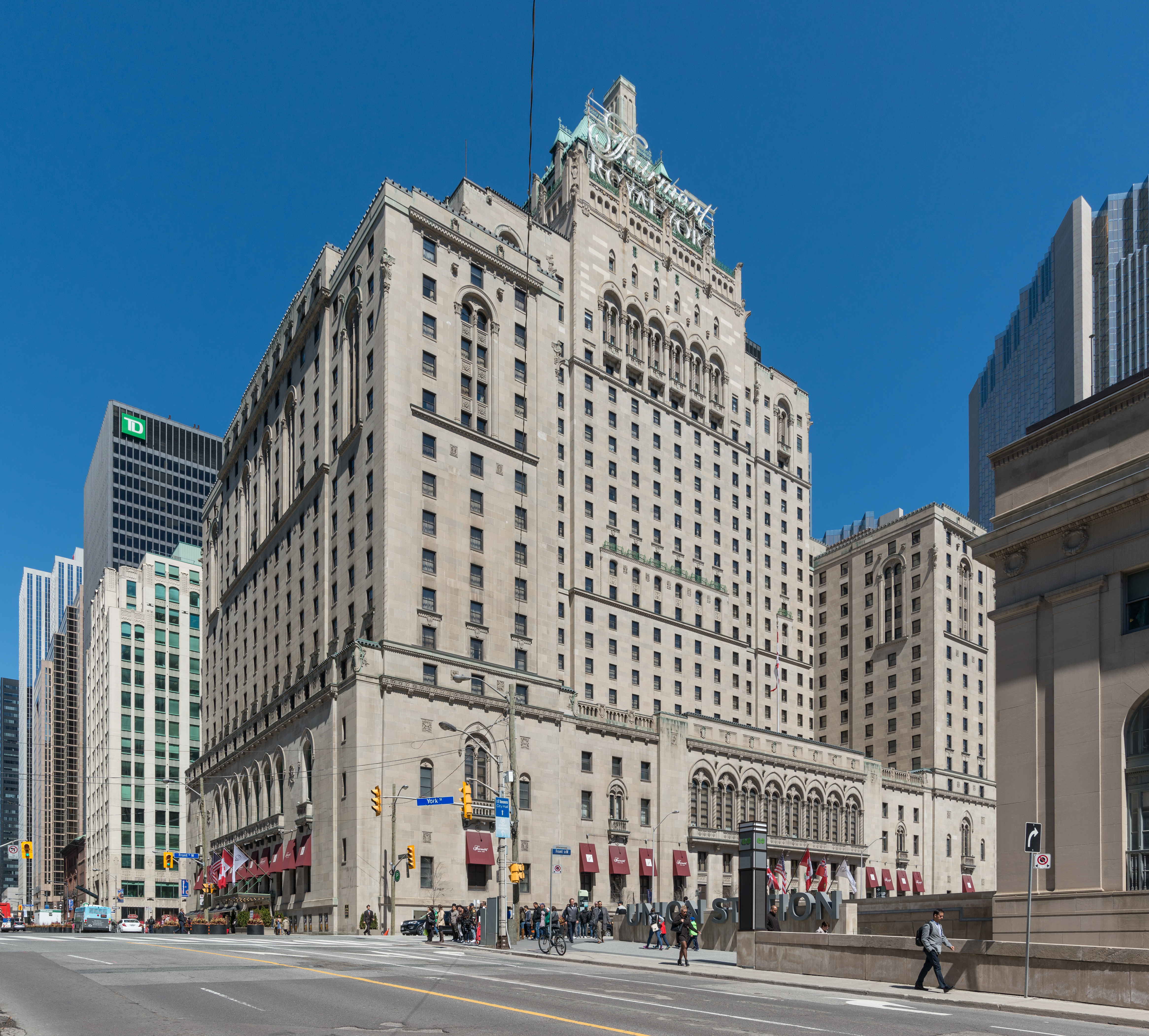 Fairmont Royal York on Front Street, across from Union Station